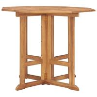 Tuintafel inklapbaar 90x90x75 cm massief teakhout - thumbnail