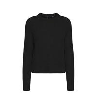 VERO MODA gebreide trui VMLEA zwart - thumbnail