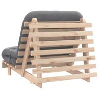 Futon slaapbank met matras 80x206x11 cm massief grenenhout - thumbnail