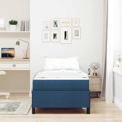 Boxspring bed Blauw en Zwart 90 x 200 cm