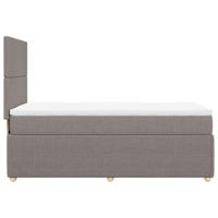 Boxspring met matras stof taupe 80x200 cm - thumbnail