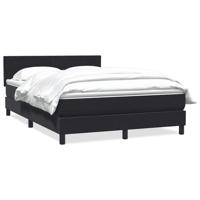 Boxspring met matras fluweel zwart 140x210 cm - thumbnail