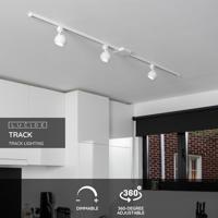 Lucide TRACK FAVORI Railspot - 1-fase Railsysteem / Railverlichting - 1xGU10 - Wit (Uitbreiding) - thumbnail