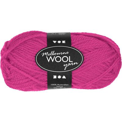 Creativ Company Melbourne wolgaren, l: 92 m, neon roze, 50 gr/ 1 bol