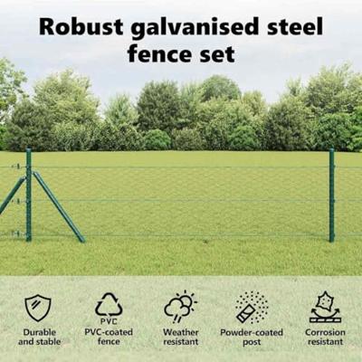 VidaXL Afrasteringspaal grijs 50 x 0,4 m (36 mm gaas) staal en pvc VidaXL Afrasteringspaal grijs 50 x 0,4 m (36 mm gaas) staal en pvc