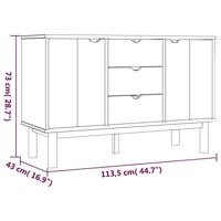 Dressoir OTTA 113,5x43x73 cm massief grenenhout - thumbnail