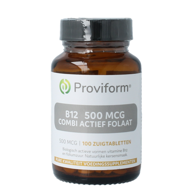 Vitamine B12 500mcg combi actief folaat 100 Zuigtabletten