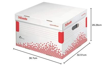 Opberg- en transportdoos Esselte Speedbox 367x263x325mm wit | 15 stuks Opberg- en transportdoos Esselte Speedbox 367x263x325mm wit | 15 stuks