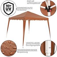 Vouwbare Partytent Capri 3x3m licht-bruin - thumbnail