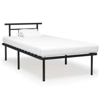 Bedframe metaal zwart 100x200 cm - thumbnail