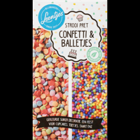 Leentjes Strooi Pret Confetti & Balletjes 120 g bij Jumbo - thumbnail