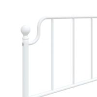 Bedframe met hoofd- en voeteneindemetaal wit 80x200 cm - thumbnail