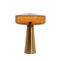 Light & Living TafellampPleat goud met bruin Ø 40cm - 1882264 - thumbnail