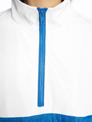 Urban Classics / Zomerjas 3-Tone Stand Up Collar Pull Over in wit