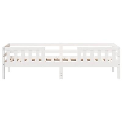 Bedframe zonder matras massief grenenhout wit 80x200 cm
