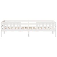 Bedframe massief grenenhout wit 75x190 cm - thumbnail