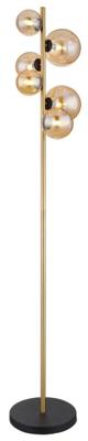 Globo Staande vloerlampRiha zwart met goud - 56135-6S