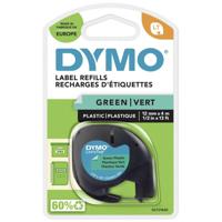Dymo LetraTAG tape 12 mm, plastic groen - thumbnail