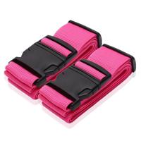 Bagageband - 2x Kofferriem Roze - thumbnail