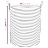 Opbergmand 38x46 cm katoen beige en wit - thumbnail