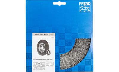 PFERD TOOLS 43701259 POS Ronde borstel breed ongetordeerd RBU Ø 200 x 25 mm variabel boorgat staaldraad-Ø 0,30 voor slijpblok 1 1 stuk(s)