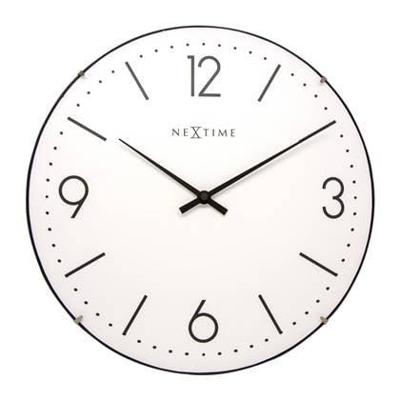 Wandklok - 35 cm - koepelglas - 'Basic Dome'