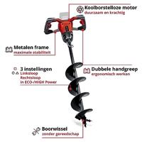 Einhell Professional 3437000 GP-EA 18/150 Li BL-Solo Grondboor Softgriff - thumbnail