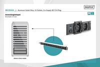 Digitus DN-95404 19 inch Stekkerdoos voor patchkast 1 HE Apparaatcontactdoos C13 10A Zwart - thumbnail