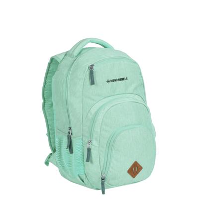 New Rebels ® BTS 3 - Laptoptas - Schooltas - Rugzak - Soft Mint