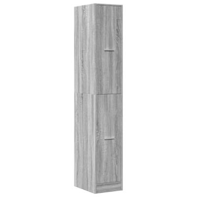 Apothekerskast 30x41x174,5 cm bewerkt hout grijs sonoma eiken
