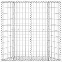 Gabion plantenbak trapezium 100x20x100 cm gegalvaniseerd staal - thumbnail