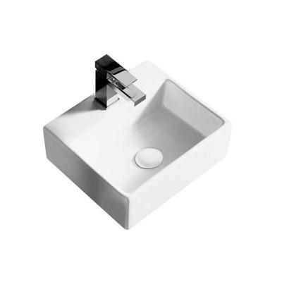 Nemo Spring Sun Handwasbakje - rechthoekig - 33.5x29.5cm - wandmontage - afvoergat D4.5cm - zonder overloop - porselein wit TR4549