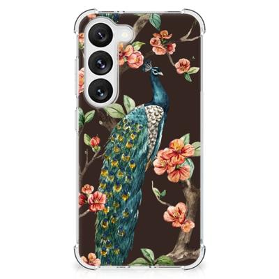 Samsung Galaxy S23 Case Anti-shock Pauw met Bloemen Samsung Galaxy S23 Case Anti-shock Pauw met Bloemen
