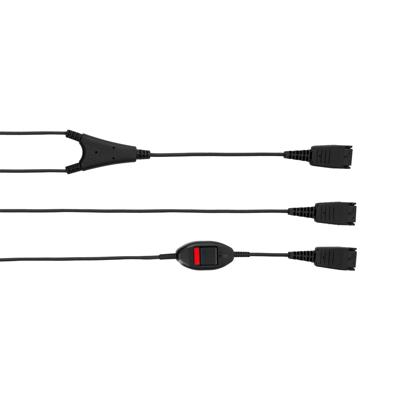 Jabra Q711492 Supervisor-kabel voor het aansluiten van twee bekabelde Jabra-headsets via Quick Disconnect/QD