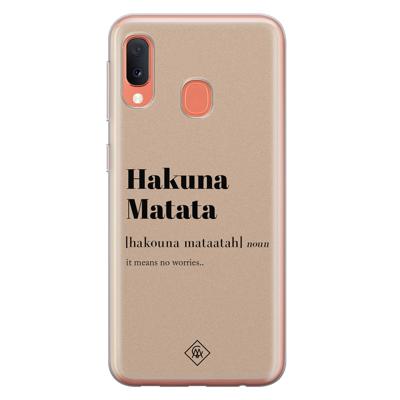 Samsung Galaxy A20e siliconen hoesje - Hakuna matata