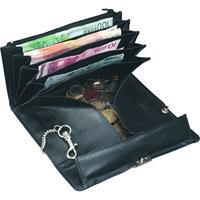 Alassio Kelner Portefeuille Nappa Leer Zwart - thumbnail