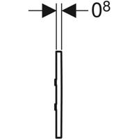Bedieningsplaat Geberit Type 10 230V Sqaure Easy To Clean Mat Chroom - thumbnail