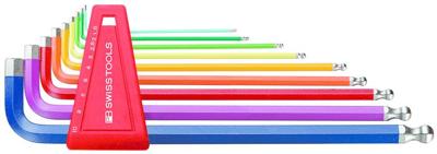 PB Swiss Tools Pb inbussleutelset kleur lang+kogelkop