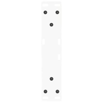 Eettafelpoten 2 st V-vormig 30x(30-31,3) cm staal wit