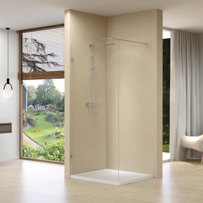 Inloopdouche Van Rijn ST01 Met Scharnieren 30x200 cm Helder Glas 8 mm Chroom van Rijn Inloopdouche Van Rijn ST01 Met Scharnieren 30x200 cm Helder Glas 8 mm Chroom van Rijn