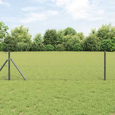 VidaXL Afrasteringspaal grijs 10 x 0,6 m (50 mm gaas) staal en pvc