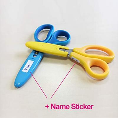 Plus FitCut Curve KIDS schaar, fluorine bladen, 14,5 cm, blauw, op blister