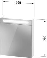 Spiegelkast Duravit No.1 60x14.8x70cm Rechts Wit - thumbnail