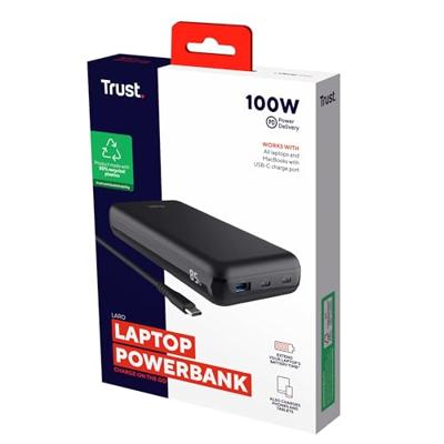 Trust Laro 100W 20.000 mAh Laptop Powerbank Zwart