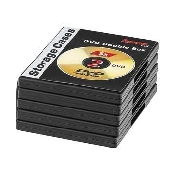 Hama dvd dubbel box zwart 5pak
