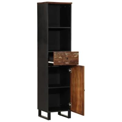 Badkamerkast 38x33x160 cm massief recycled hout
