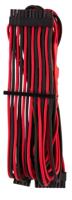 Corsair Premium kabel, 24 pin, ATX, type 4 (generatie 4-serie), met ommanteling, rood/zwart - thumbnail