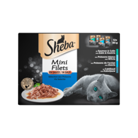 Sheba Mini Filets Vis Selectie in saus natvoer kat (zakjes 85 g) 12 x 85 g - thumbnail