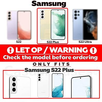 Lunso - Gehard Beschermglas - Full Cover Tempered Glass - Samsung Galaxy S22 Plus - Black Edge