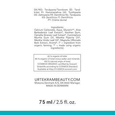 Urtekram Tandpasta Munt & Groene Thee